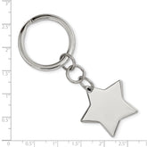 Chisel Stainless Steel Polished Star Key Ring